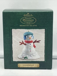 Hallmark Andenken 2002 "Schneemann" Sammler Club Ornament - KOSTENLOSER VERSAND - Bild 1 von 4