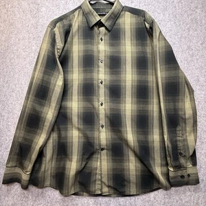 Axist Green Plaid XL Long Sleeve Cotton Blend Button Up Shirt - Picture 1 of 12