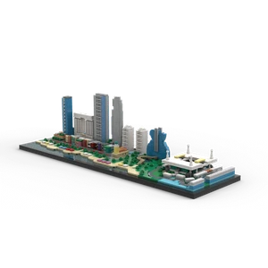 1/2000 Scale Miami Skyline 1337 PCS Building Toys Gift MOC-166957 - Picture 1 of 12