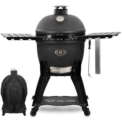 Kamado Grill Holzkohlegrill Ø 56 cm Grau Keramikgrill Keramik Smoker BBQ-Toro