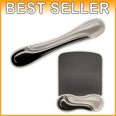 Ergonomic Gray Gel Mousepad with Wrist Support - Image 1 of 4