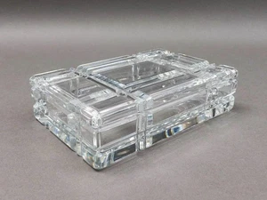 Ralph Lauren Vintage Glen Plaid Kristall geschliffenes Glas Schmuck Kommode Box (lesen) - Bild 1 von 10