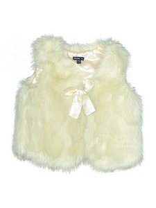Baby Gap Girls Ivory Faux Fur Vest Large tots - Picture 1 of 2