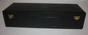 Caja de recuerdo de madera cubierta vintage Rowe's Import - Imagen 1 de 11