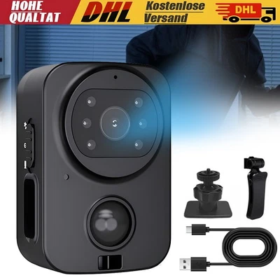 Mini Körperkamera 1080P HD Body Cam Video avi Camcorder,1080P Kamera wasserdicht - Bild 1 von 4