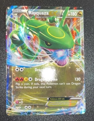 RARE *ERROR* MISPRINT Pokemon Rayquaza EX #60/108 Roaring Skies Ultra Rare Holo - Image 1 of 4