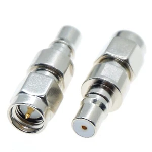 SMA male to QMA female jack Adapter Conversion Connector 50ohm 1Pcs - Picture 1 of 3