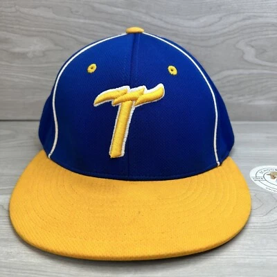 Gorra PACIFIC HEADWEAR Performance 6 7/8 a 7 3/8 ajuste S-M azul amarillo "T" usada Foto 1 de 4