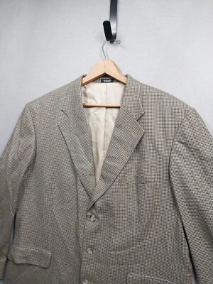 Blazer Traje Chaqueta Robert Stock Mezcla Lana Seda Para Hombre 46R Multicolor Pata de Gallo Foto 1 de 4