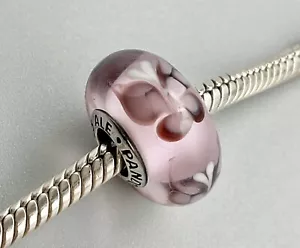 💗 EIN ECHTER "PANDORA" ROSA & LILA SCHMETTERLING MURANO KUNST GLAS CHARM. 💗 - Bild 1 von 10