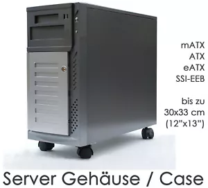 PROFIGEHÄUSE ATX EATX ROLLEN 500W NETZTEIL SERVERMAINBOARD BIS 30x33cm 12x13" MM - Bild 1 von 9