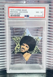 Michael Jackson 1975 Lyons Maid Pop Stars Mirabelle Die-Cut Card PSA 8 LOW POP 9 - Picture 1 of 3