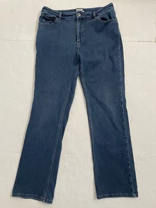 L.L. Bean Blue Denim klassische Passform Damenjeans Größe 12 gerade Hose gebraucht, in einwandfreiem Zustand - Bild 1 von 15