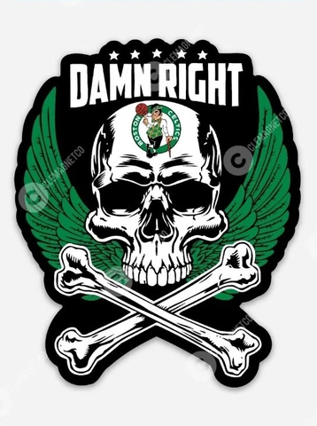 Boston Celtics Damn Right MAGNET - NBA Tatum Brown Celtic Cover
