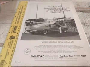 1967 FORD MUSTANG SHELBY GT 350 / 500 Original Sales Advert - Bild 1 von 1