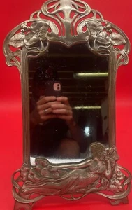 Specchio da tavolo WMF art nouveau placcato argento. Possibile riproduzione - Foto 1 di 14