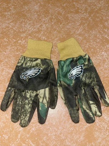 Philadelphia Eagles Team Gloves Camo NFL Utility hunt winter car Grip tailgate Cover
