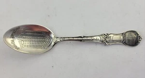 Cuchara de recuerdo de ley Masonic Temple Fort Dearborn 5 1/2" 0,67 oz Chicago - Imagen 1 de 12