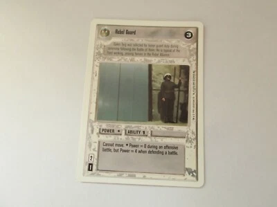 Decipher Inc - Star Wars "REBEL GUARD" 1995 CCG Trading Card - white - Image 1 of 2