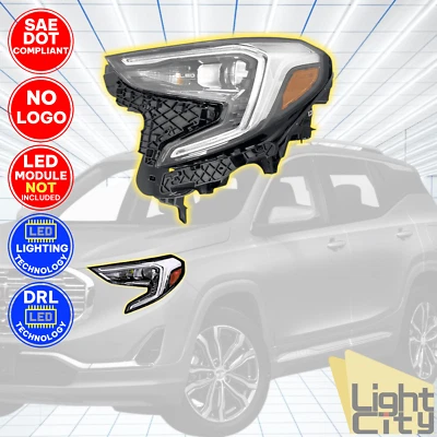 [LED with LED DRL] For 2018-2021 GMC Terrain Driver Side Projector Headlight LH - Image 1 of 4