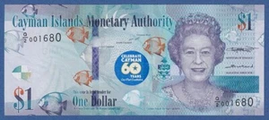 CAYMAN ISLANDS -- 1 DOLLAR 2018 (ND 2020) - UNC - COMMEMORATIVE - LOW # - P.44a - Picture 1 of 2