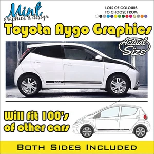 Calcomanías pegatinas gráficos para rayas laterales Toyota AYGO 3/5 DR CUALQUIER EDAD SIN P&P 009 - Imagen 1 de 4