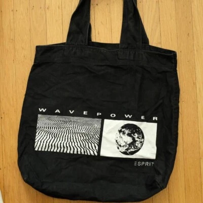 ESPRIT Black Tote Bag Black and White Large Graphic Tote Shoulder Bag Medium - Image 1 of 4