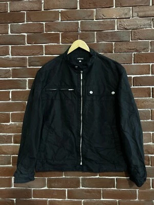 Chaqueta ligera deportiva vintage años 90 Versace Medusa XL nailon negra Foto 1 de 4