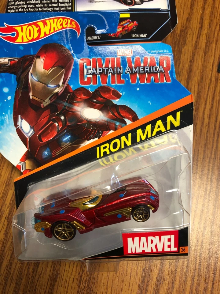Hot Wheels Marvel Civil War Die Cast Coleccionable #26 "IRON MAN" HH Foto 1 de 1