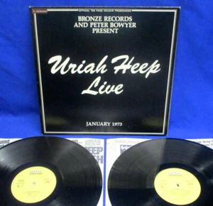 LP URIAH HEEP - LIVE / GERMAN BRONZE / 2-LP GATEFOLD COVER WITH BOOKLET / OIS - Imagen 1 de 13