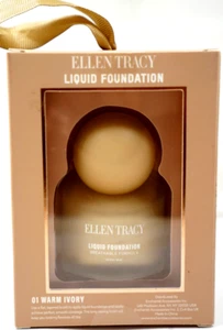 Ellen Tracy Liquid Foundation 01 Warm Ivory /long-lasting finish 40ml NEW!! - Picture 1 of 3