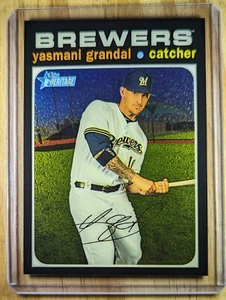 Yasmani Grandal Topps Heritage 2020 cromo SP/999 Milwaukee Brewers THC424 - Imagen 1 de 2