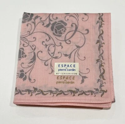 Nuevo Pañuelo Pierre Cardin Mujer Estampado Floral Rosa Algodón Cuadrado Foto 1 de 4