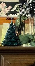 10 ” Ceramic Christmas Tree New With Base