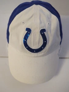 Indianapolis Colts Blue/ White Sequins NFL Team Apparel Ajustable Cap Hat - Picture 1 of 12
