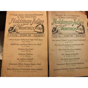 Haldeman-Julius Monthly Publication September 1926 & October 1926 - Picture 1 of 8