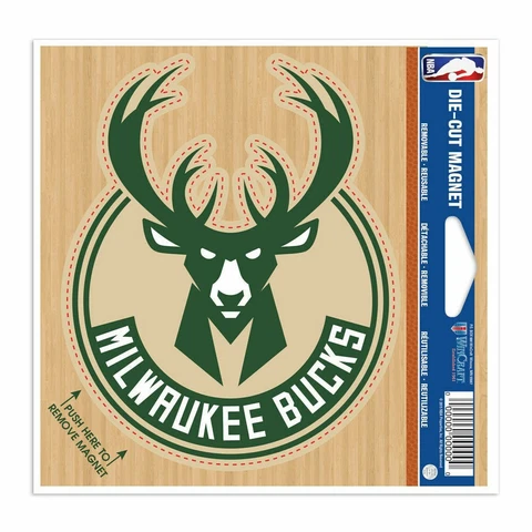 MILWAUKEE BUCKS DIE-CUT VINYL MAGNET 4" DIAMETER HIGH QUALITY NBA LICENSED Cover