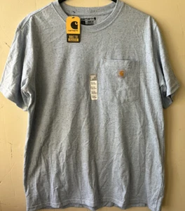 Carhartt NWT Light Blue Speckled Loose Fit T-Shirt L Pocket Size L - Picture 1 of 5