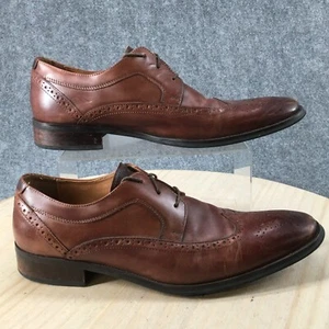ALDO Shoes Mens 12 Dress Wingtip Brogues Oxford Bown Leather Lace Up Comfort - Picture 1 of 16