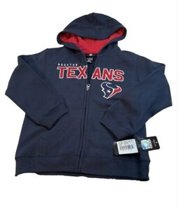NEW NFL Kid's Houston Texans Size Large (7) Full Zip Hoodie Blue Sweatshirt