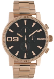 ooZoo orologio da polso orologio da uomo C10708 oro rosa nero Ø45 acciaio inox cinturino a maglie - Foto 1 di 2