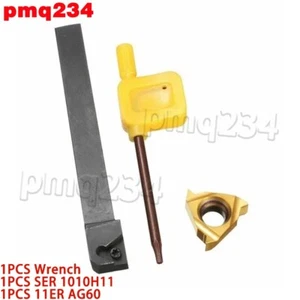 1*10mm SER 1010H11 Thread Turning Tools Cutter Lathe Holder + 1* 11ER A60 insert - Picture 1 of 5