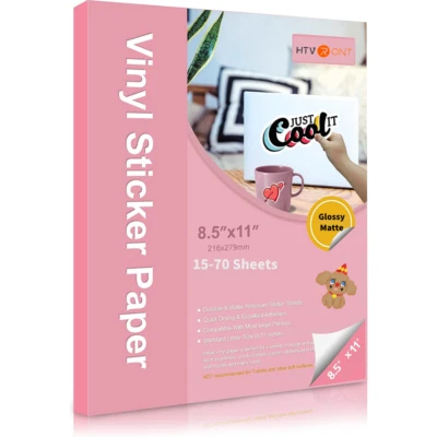 15-70Sheets White Printable Vinyl Sticker Paper Waterproof Inkjet+Laser US STOCK - Image 1 of 4
