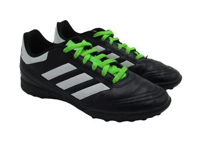 Adidas Soccer Cleats Youth Size 3.5 Black White Stripes Shoes Green # 753002 - Image 1 of 4