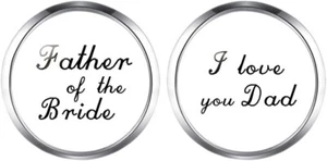 Manschettenknöpfe für Papa Süße Worte Manschettenknöpfe für Herren - Bild 1 von 4