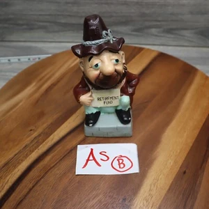 Ceramic Retirement Fund Bum Vintage Coin Bank - Picture 1 of 11
