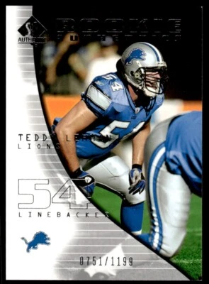 2004 SP Authentic Teddy Lehman Rookie 0751/1199 Detroit Lions #117 R77 - Image 1 of 2