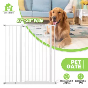 41"H Dog Gate Baby Safety Stair Doorway Pet Puppy Metal Fence Protection Barrier - Picture 1 of 10