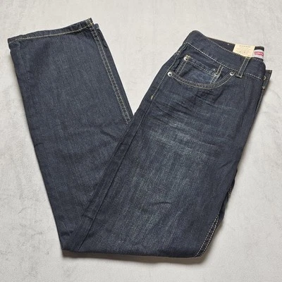 Jeans de mezclilla Levi’s 505 regular de pierna recta para niños talla 16 ajustados 26x28 lavado oscuro Foto 1 de 4