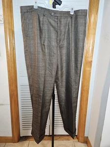 Inserch Pantalone Abito 100% Lino Uomo 42x30 Grande e Alto Oro Giallo Formale Business - Foto 1 di 6